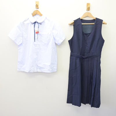 【中古】東京都 府中第一中学校 女子制服 3点 (シャツ・ジャンパースカート) sf111346