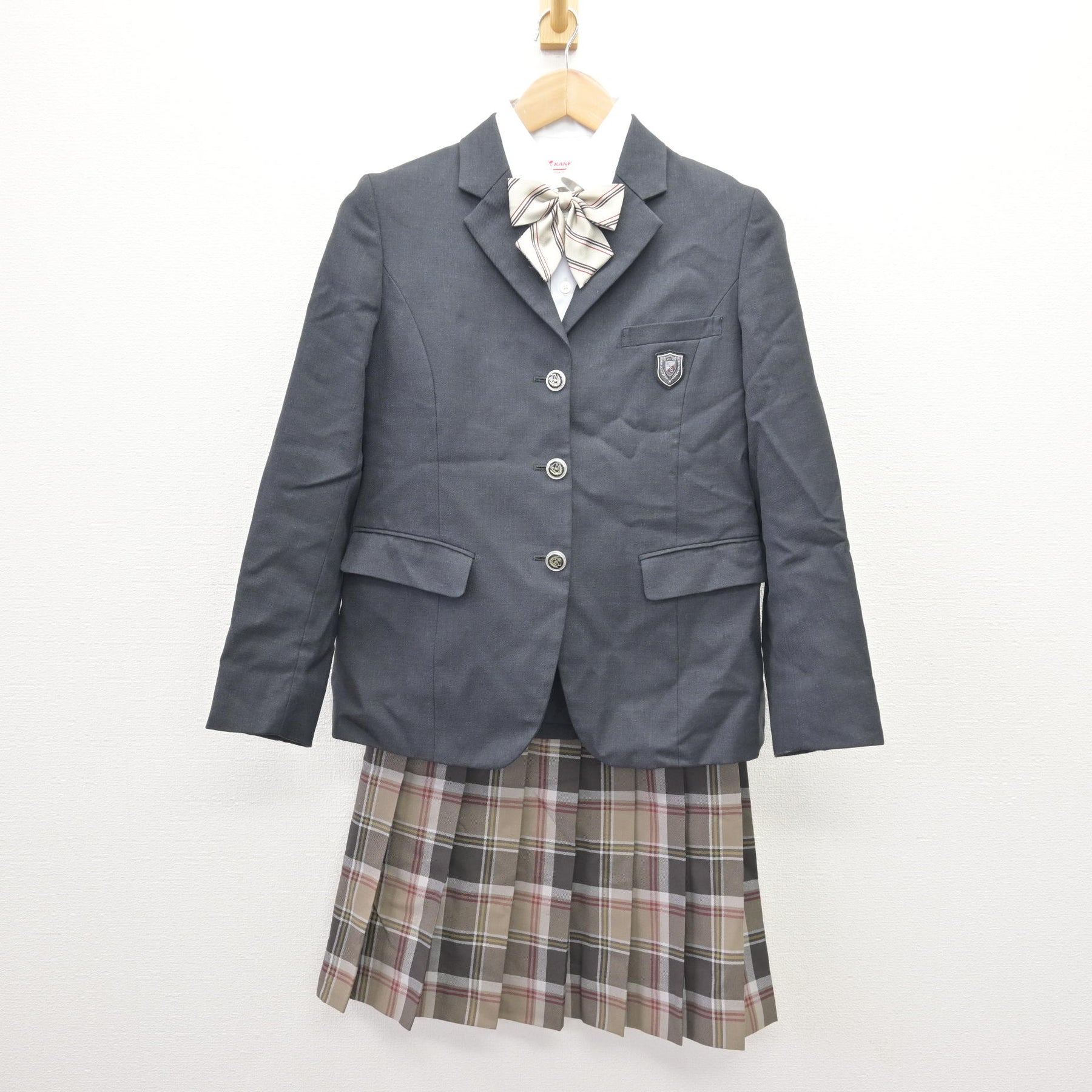 中古】東京都 京華女子中学校・高等学校 女子制服 4点 (ブレザー