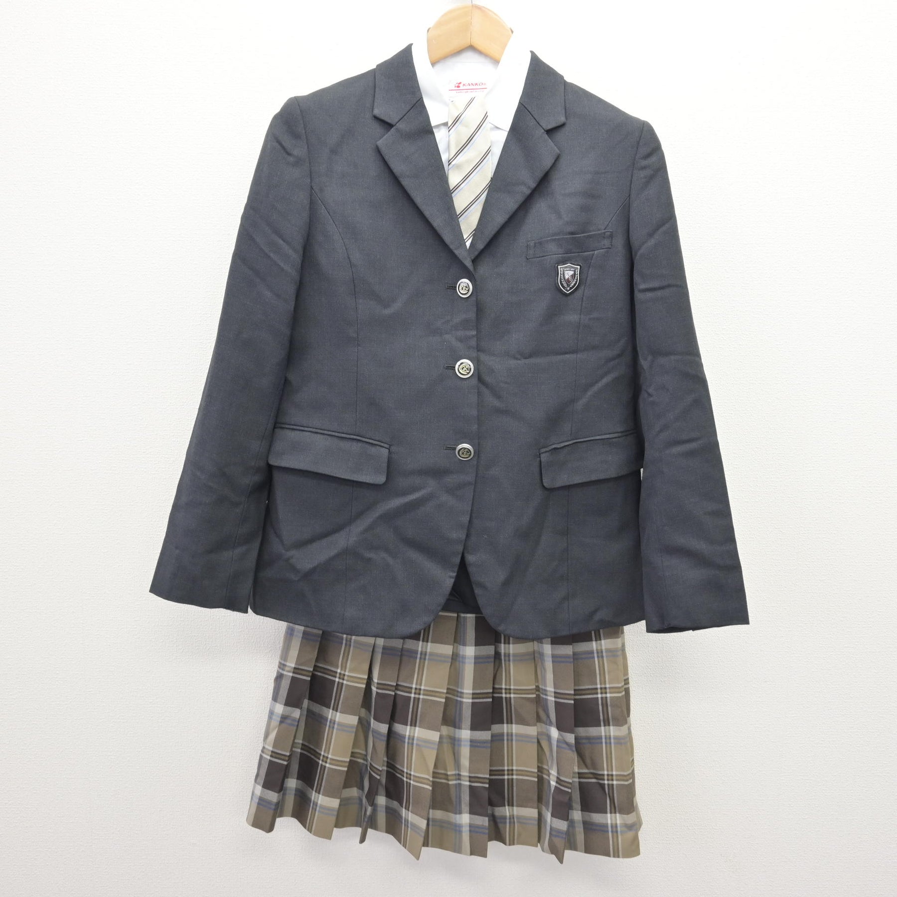 中古】東京都 京華女子中学校・高等学校 女子制服 4点 (ブレザー