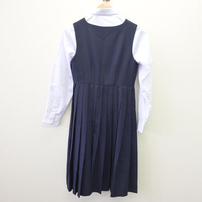【中古】 学校名不明 女子制服 2点 (シャツ・ジャンパースカート) sf111588