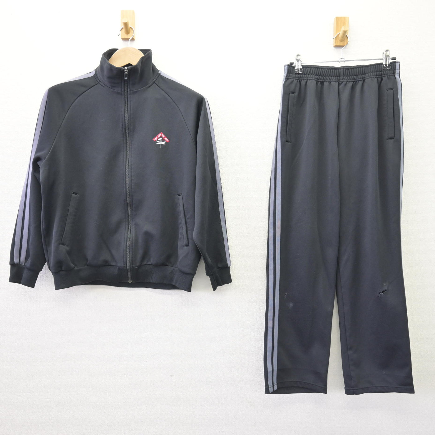 中古】広島県 AICJ高等学校 男子制服 2点 (ジャージ 上・ジャージ 下 