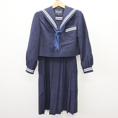【中古】熊本県 熊本大学教育学部附属中学校 女子制服 5点 (セーラー服・ジャンパースカート) sf111614