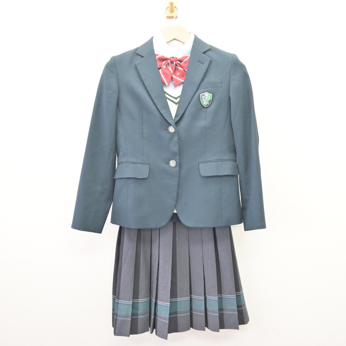 【中古】福島県 尚志高等学校 女子制服 5点 (ブレザー・ニット・シャツ・スカート) sf111632