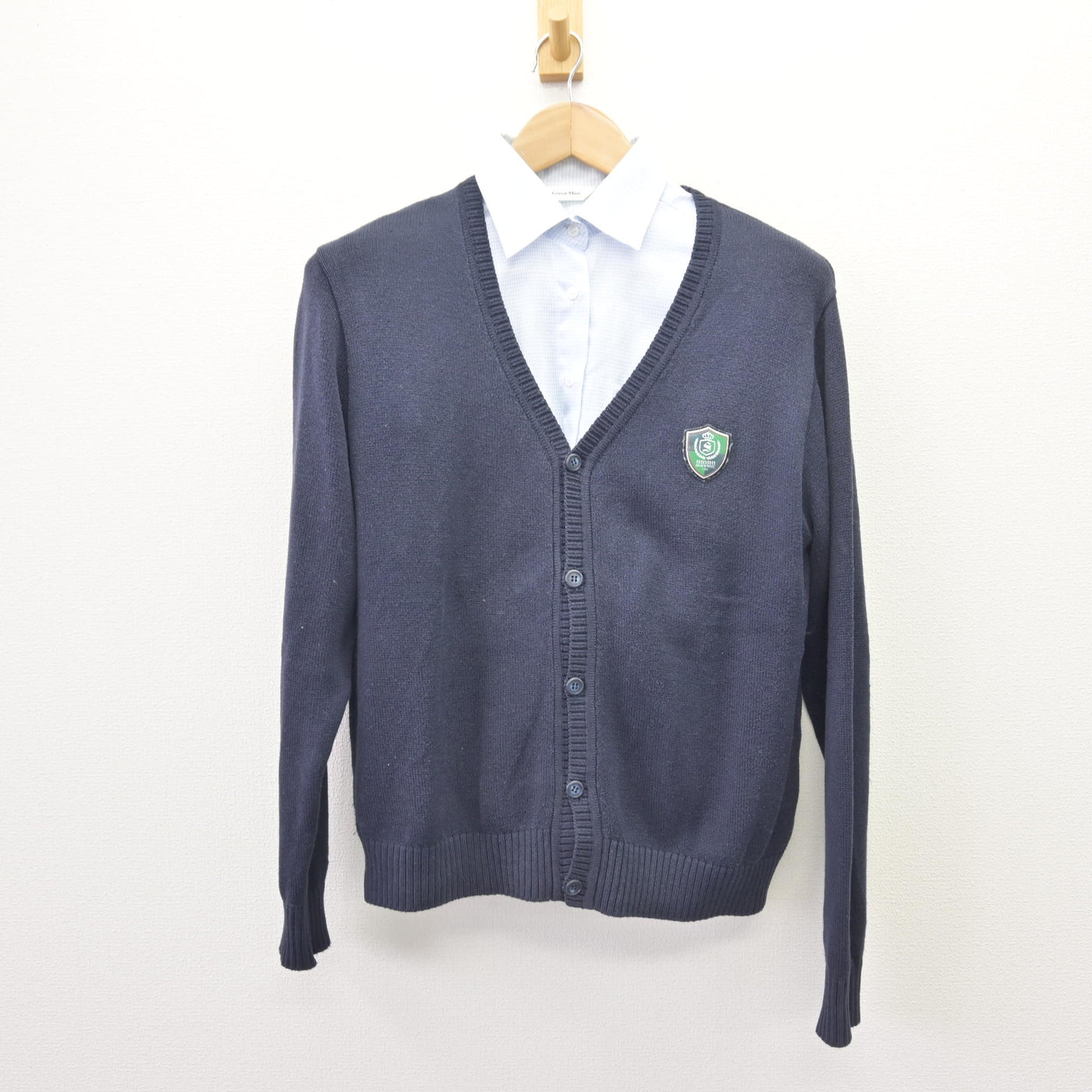 【中古】福島県 尚志高等学校 女子制服 3点 (ニット・シャツ) sf111633