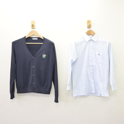 【中古】福島県 尚志高等学校 女子制服 3点 (ニット・シャツ) sf111633