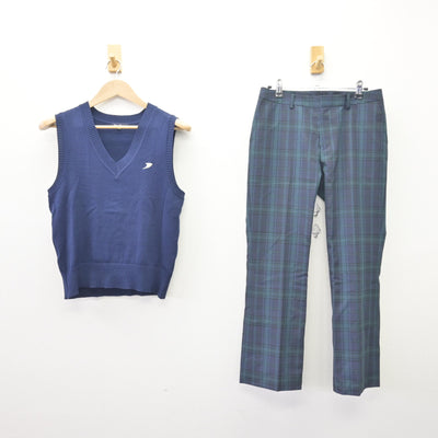 【中古】神奈川県 桐光学園中学校・高等学校 女子制服 2点 (ニットベスト・ズボン) sf111638