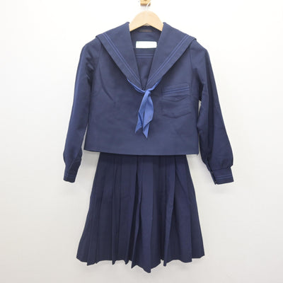 【中古】大阪府 高槻市立第二中学校/旧制服 女子制服 3点 (セーラー服・スカート) sf111768