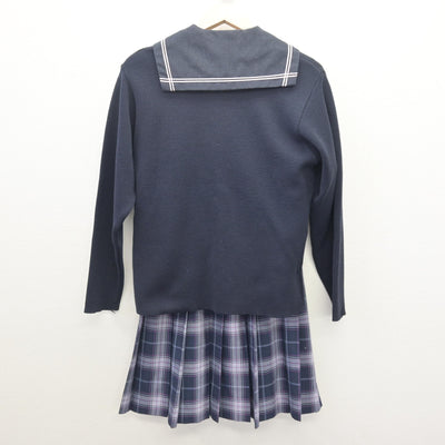 【中古】広島県 瀬戸内高等学校 女子制服 3点 (ニット・セーラー服・スカート) sf111791