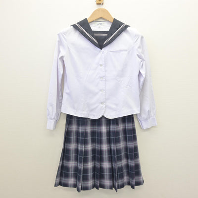【中古】広島県 瀬戸内高等学校 女子制服 3点 (ニット・セーラー服・スカート) sf111791
