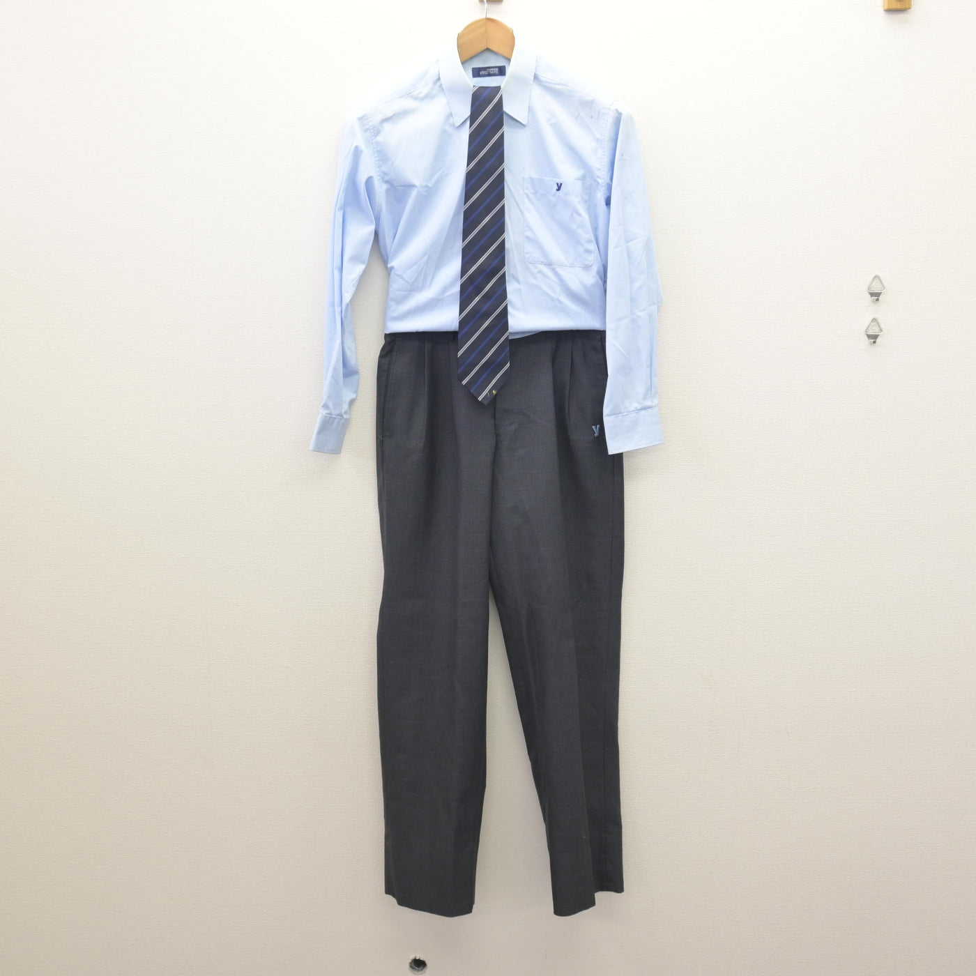 中古】神奈川県 吉田島高等学校 男子制服 3点 (シャツ・ズボン