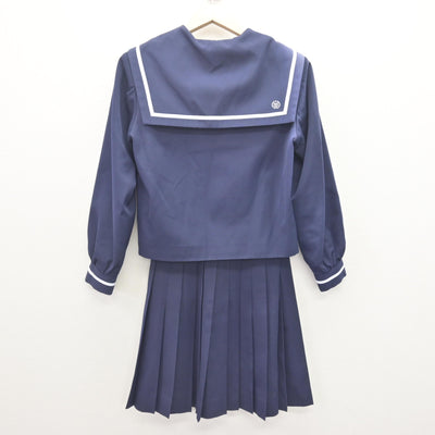 【中古】滋賀県 船岡中学校 女子制服 3点 (セーラー服・スカート・スカート) sf111957