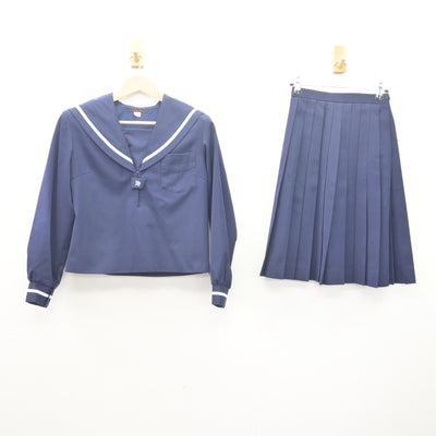 【中古】滋賀県 船岡中学校 女子制服 3点 (セーラー服・スカート・スカート) sf111957