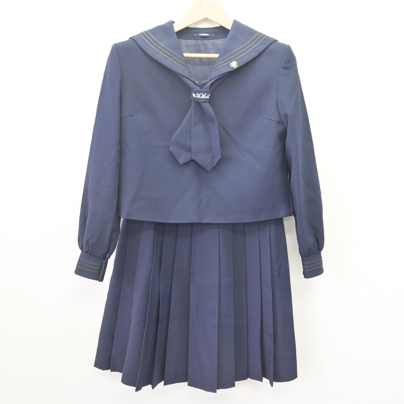 【中古】埼玉県 さいたま市立浦和高等学校 女子制服 4点 (セーラー服・スカート) sf112043