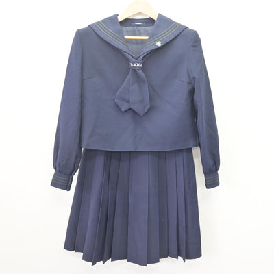 【中古】埼玉県 さいたま市立浦和高等学校 女子制服 4点 (セーラー服・スカート) sf112043