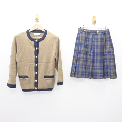 【中古】福岡県 福岡女子高等学校 女子制服 2点 (ニット・スカート) sf112118