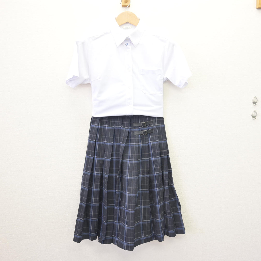 中古】大阪府 東淀川高等学校 女子制服 3点 (シャツ・スカート