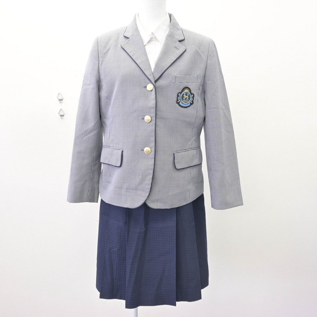中古】福岡県 博多学園 博多高等学校 女子制服 3点 (ブレザー
