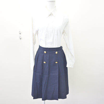 【中古】福岡県 博多学園 博多高等学校 女子制服 3点 (ブレザー・シャツ・スカート) sf112205