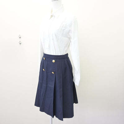 【中古】福岡県 博多学園 博多高等学校 女子制服 3点 (ブレザー・シャツ・スカート) sf112205