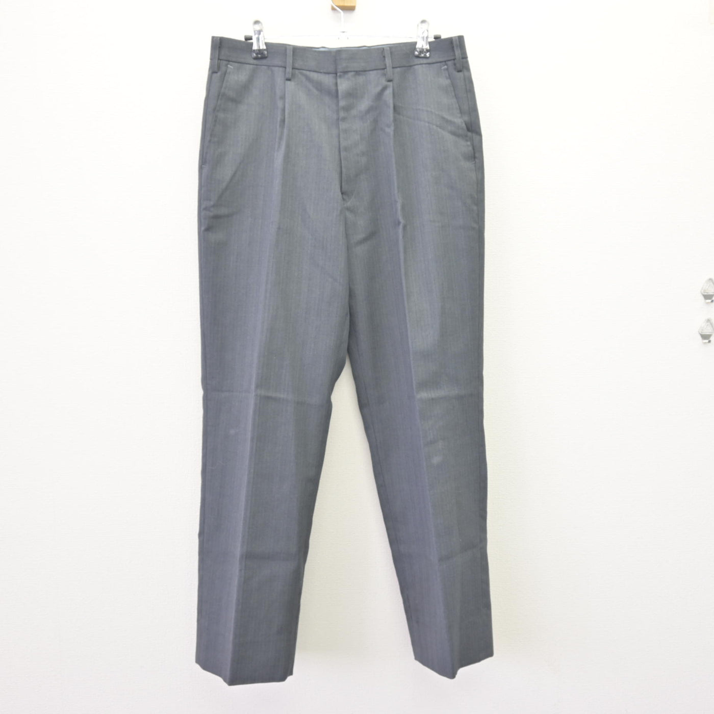 【中古】千葉県 市川大野高等学園 男子制服 4点 (ブレザー・ニット・ズボン) sf112244