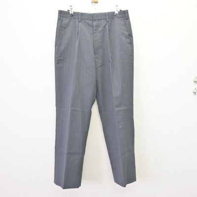 【中古】千葉県 市川大野高等学園 男子制服 4点 (ブレザー・ニット・ズボン) sf112244