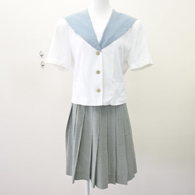 【中古】岡山県 就実高等学校 女子制服 2点 (セーラー服・スカート) sf112330
