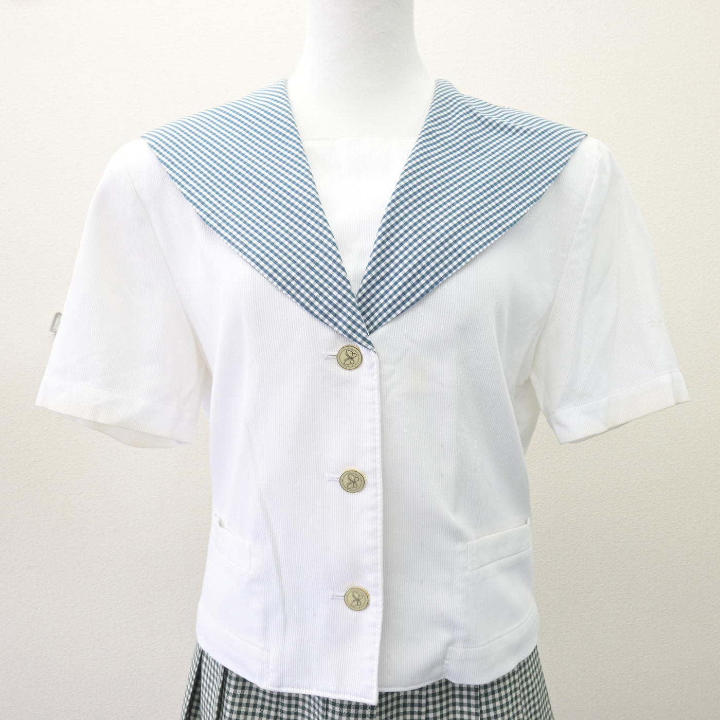 【中古】岡山県 就実高等学校 女子制服 2点 (セーラー服・スカート) sf112330