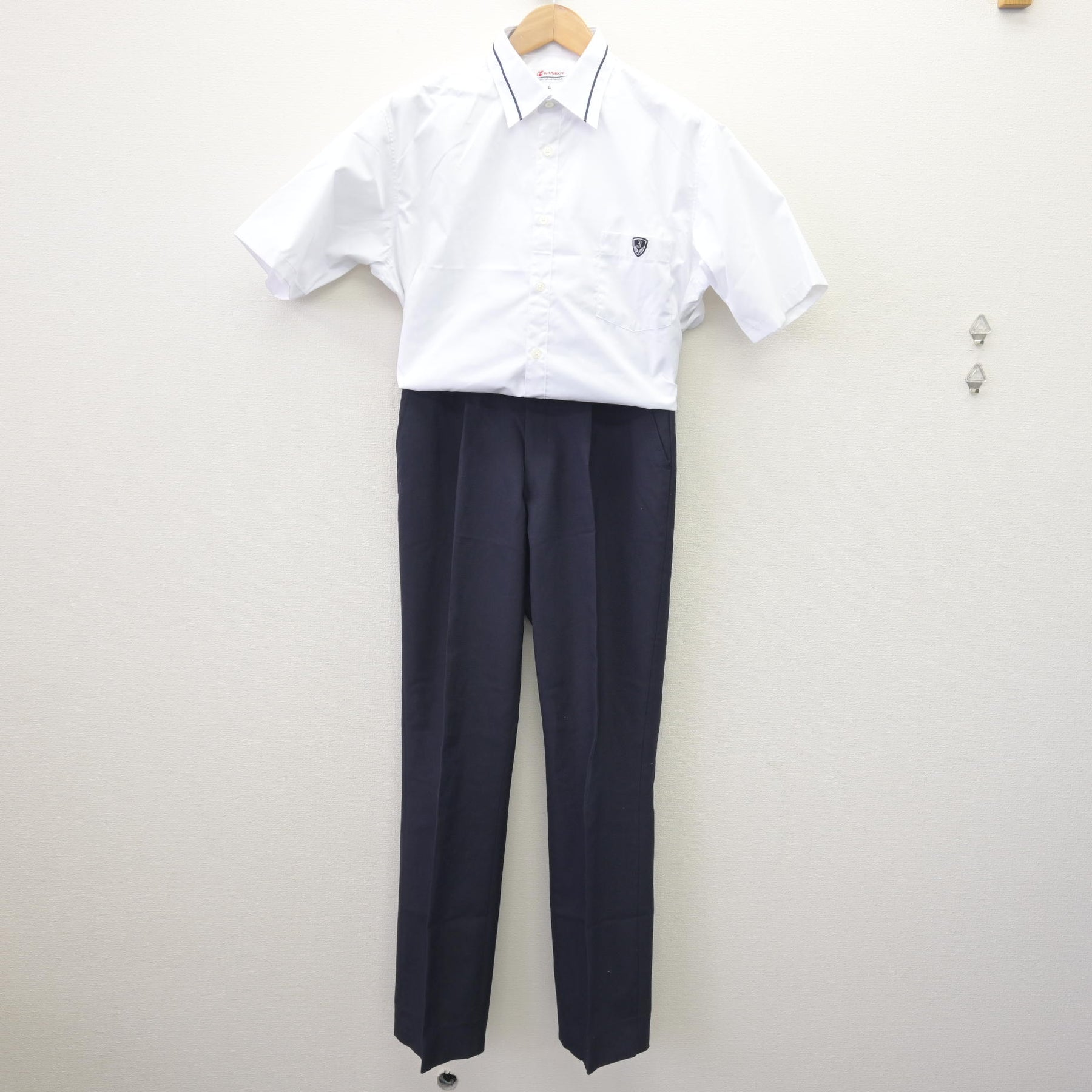 中古】徳島県 城西高等学校 男子制服 2点 (シャツ・ズボン) sf112344