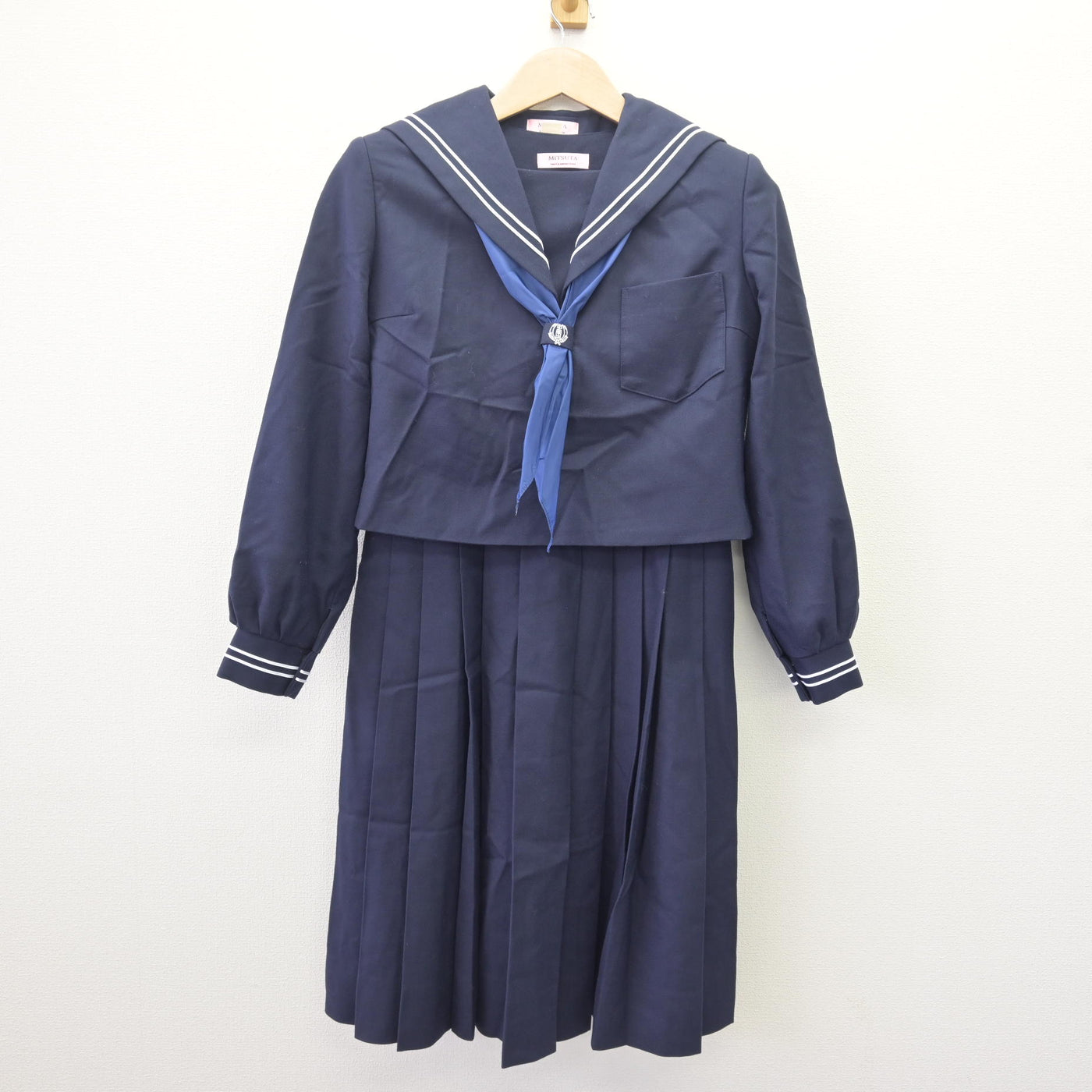【中古】熊本県 出水南中学校 女子制服 3点 (セーラー服・ジャンパースカート) sf112423