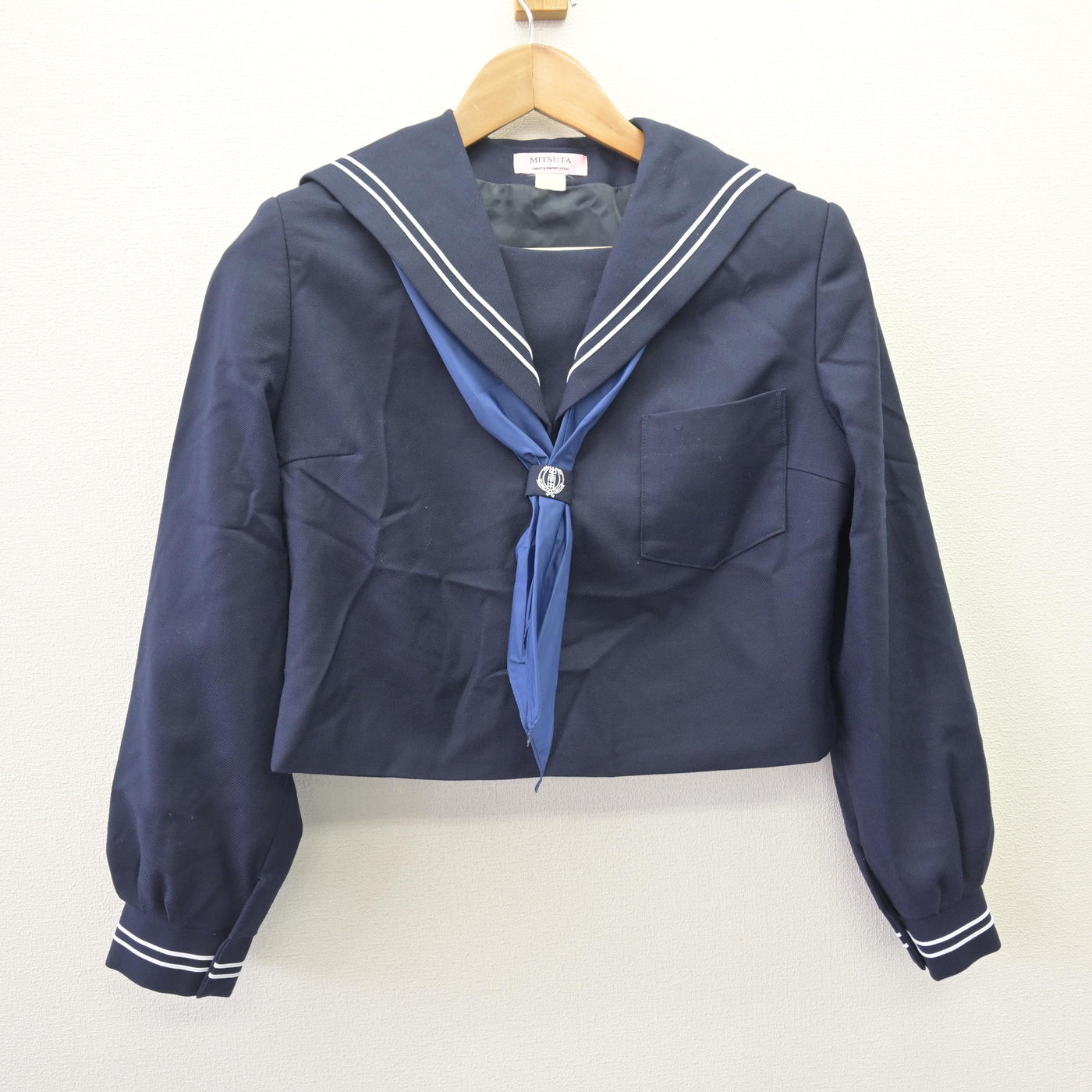 【中古】熊本県 出水南中学校 女子制服 3点 (セーラー服・ジャンパースカート) sf112423