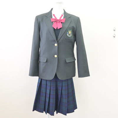 【中古】宮城県 仙台育英学園高等学校 女子制服 5点 (ブレザー・ニット・スカート) sf112579