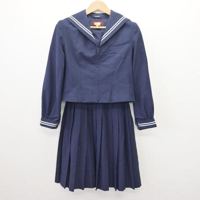 【中古】千葉県 稲毛中学校 女子制服 2点 (セーラー服・スカート) sf112612
