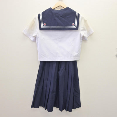 【中古】千葉県 稲毛中学校 女子制服 3点 (セーラー服・スカート) sf112613