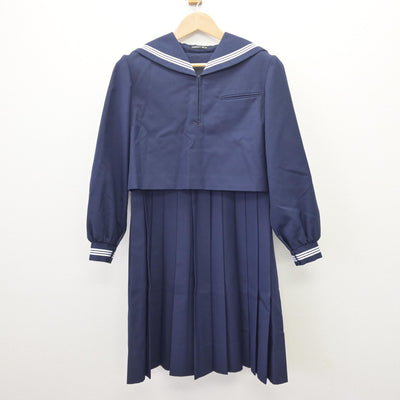 【中古】福岡県 修猷館高等学校 女子制服 2点 (セーラー服・ジャンパースカート) sf112615