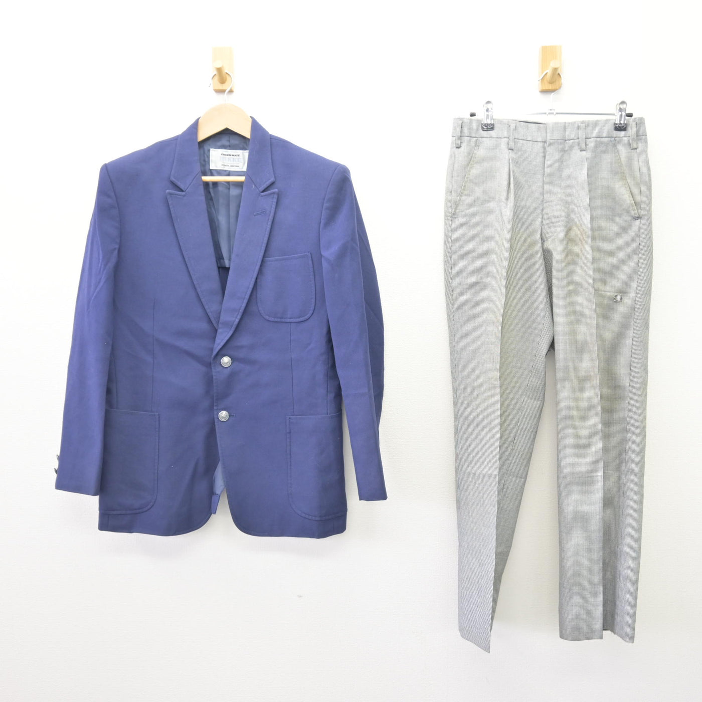 【中古】栃木県 宇都宮清陵高等学校 男子制服 2点 (ブレザー・ズボン) sf112623