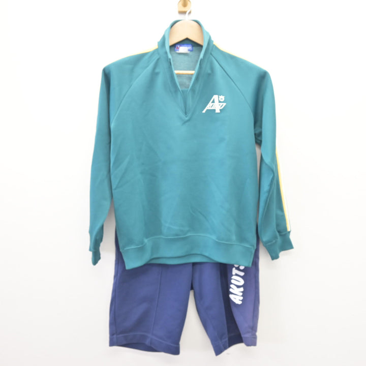 中古】栃木県 阿久津中学校 女子制服 2点 (ジャージ 上・体操服
