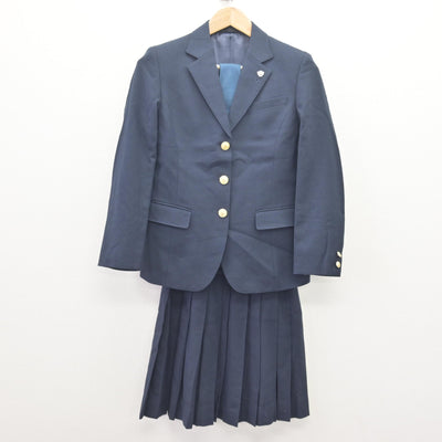 【中古】千葉県 国分高等学校 女子制服 5点 (ブレザー・ニット・スカート) sf112646
