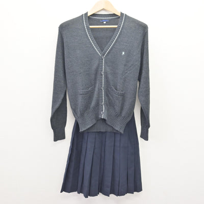 【中古】千葉県 国分高等学校 女子制服 5点 (ブレザー・ニット・スカート) sf112646