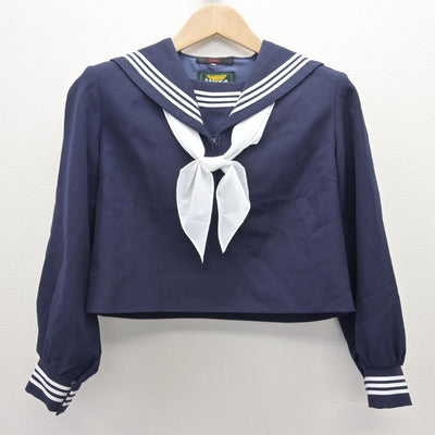 【中古】広島県 比治山女子高等学校 女子制服 3点 (セーラー服・スカート) sf112666