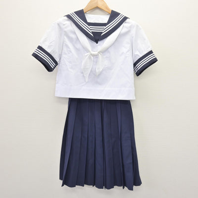 【中古】広島県 比治山女子高等学校 女子制服 4点 (セーラー服・セーラー服・スカート) sf112667