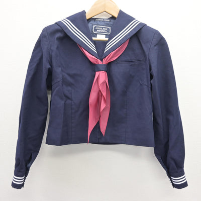 【中古】埼玉県 川越西高等学校 女子制服 3点 (セーラー服・スカート) sf112676