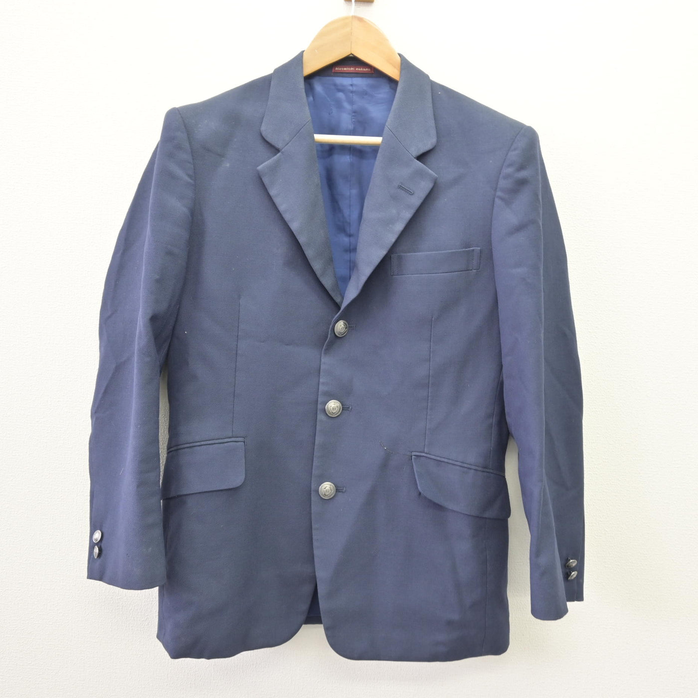 中古】新潟県 加茂暁星高等学校 男子制服 2点 (ブレザー) sf112703