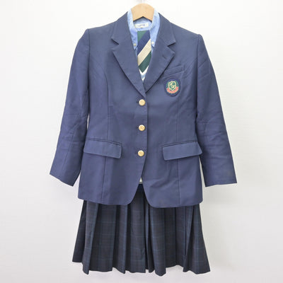 【中古】福島県 郡山東高等学校 女子制服 5点 (ブレザー・ニット・シャツ・スカート) sf112723