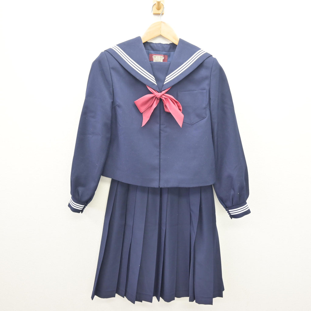 中古】新潟県 金井中学校 女子制服 3点 (セーラー服・スカート