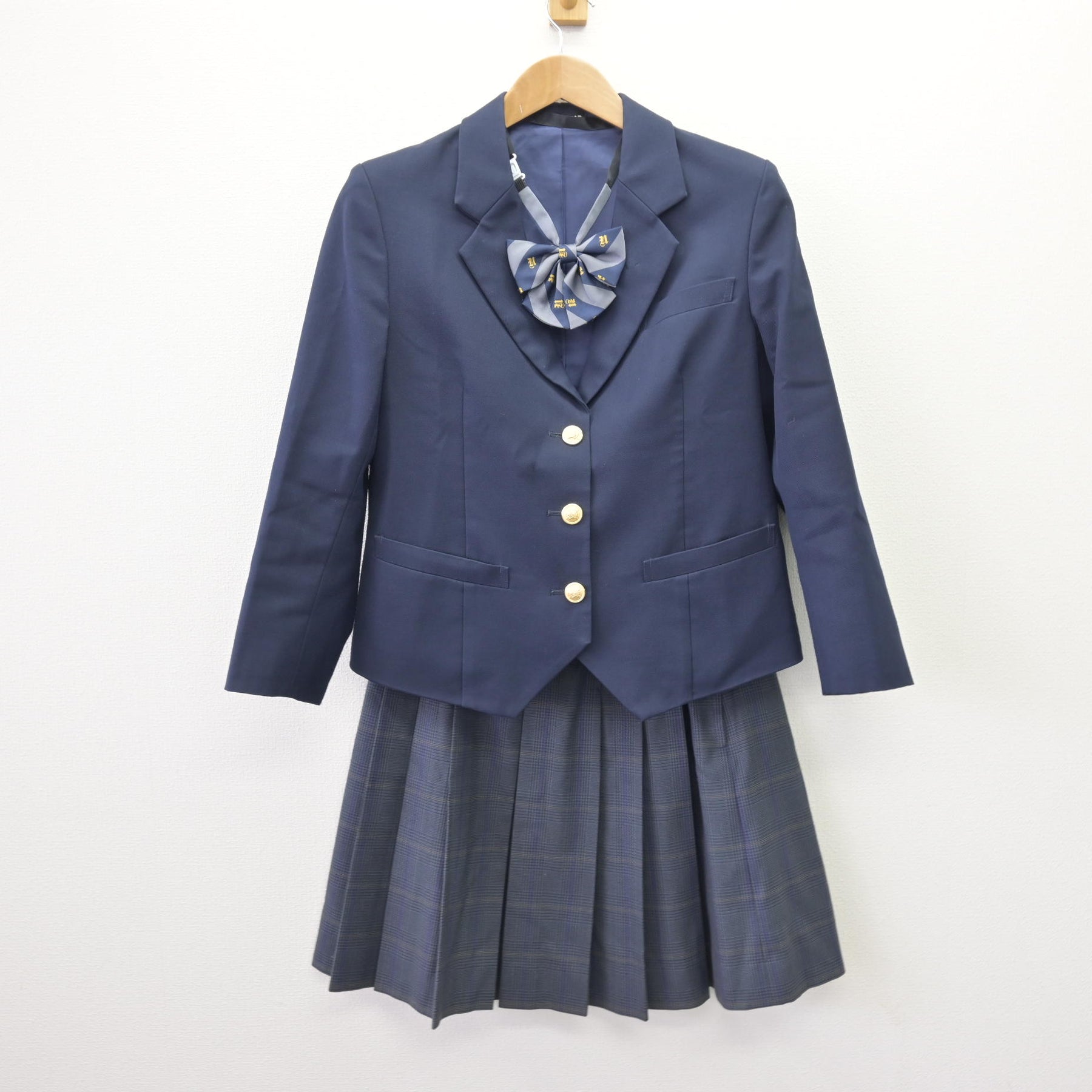 中古】東京都 野津田高等学校 女子制服 3点 (ブレザー・スカート 