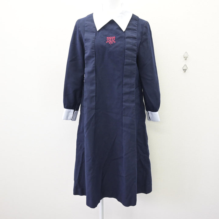 愛実 神戸松蔭 服制服 カフス 襟 中古】兵庫県 松蔭中学校・高等学校 女子制服 1点 (ワンピース