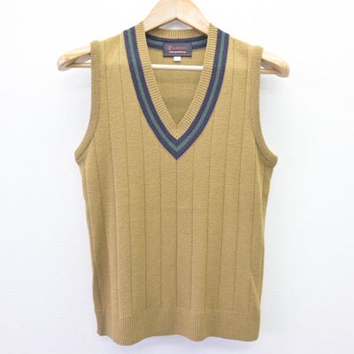 【中古】岡山県 岡山学芸館高等学校 女子制服 2点 (ニットベスト・シャツ) sf112923
