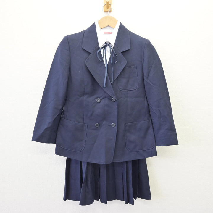中津市中学校制服 中古】滋賀県 粟津中学校 女子制服 4点 (ブレザー・シャツ・スカート