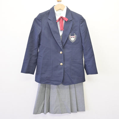 【中古】兵庫県 大久保北中学校 女子制服 5点 (ブレザー・ベスト・ブラウス・スカート) sf113100