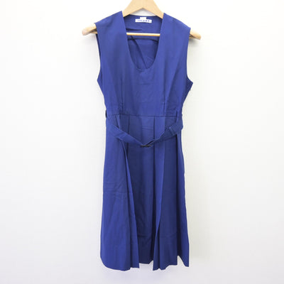【中古】福岡県 明治学園中学校 女子制服 2点 (シャツ・ジャンパースカート) sf113114